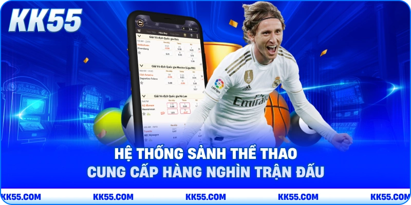 Hệ thống sảnh thể thao cung cấp hàng nghìn trận đấu